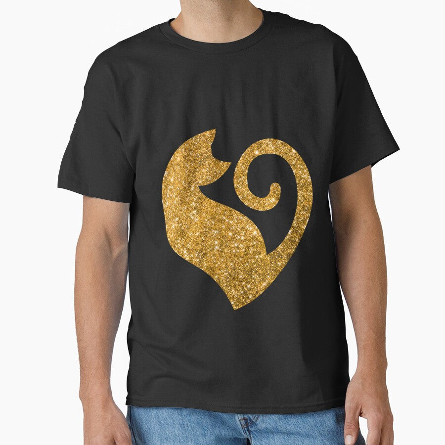 Glittery Gold Cat Love by RakelMacc