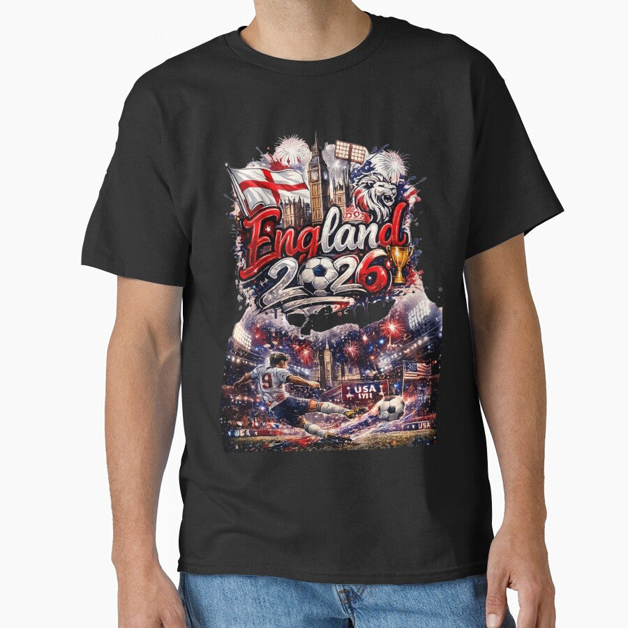 England  World Cup 2026  UK Soccer Merch | Football Fan Gear |England Sports Apparel Tee |  England independence Day |Soccer worldcup ChampionshipSoccer World ver 1 by CosmicNook1