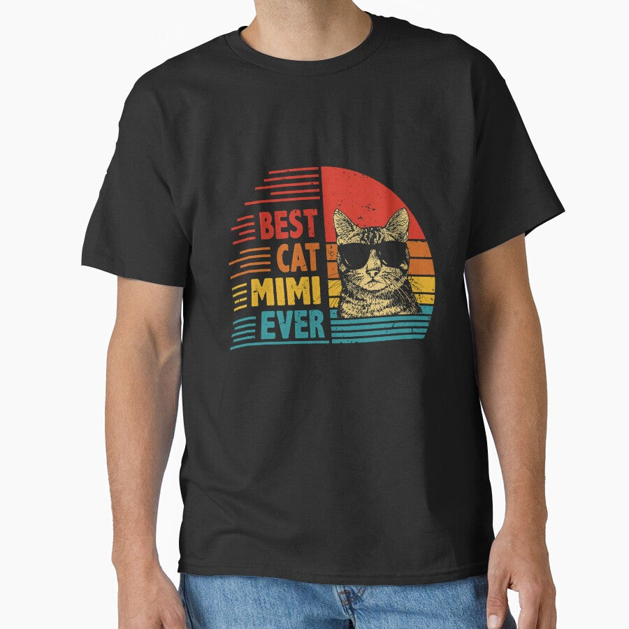Vintage Retro Best Cat Mimi Ever Funny Cat Lover Mother's Day Gift by EdwinaEmmanoiCo