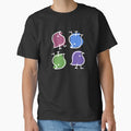 Wug print (multicolour on black) by Lingthusiasm