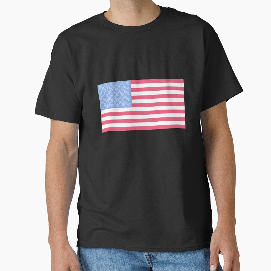 USA Soccer Flag — American Flag Soccer Ball Stars Pattern | Soccer Fan Gift, Patriotic Football Tee by ArtofDari
