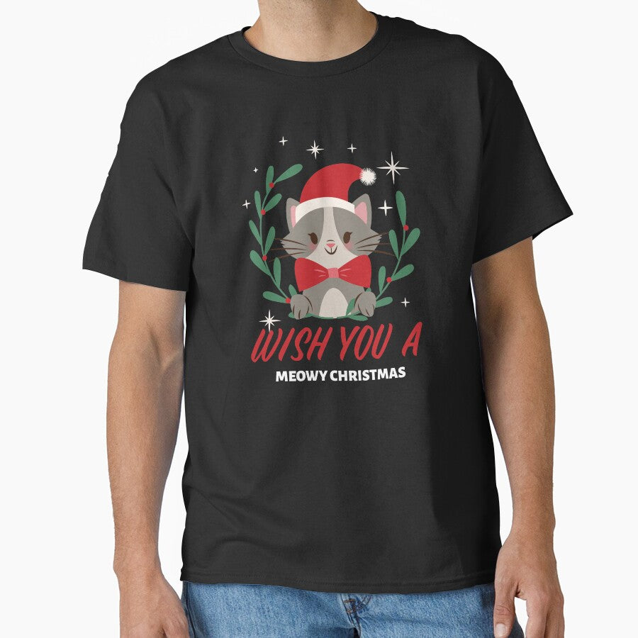 Wish u a Meowy Christmas Cat lover Christmas, Cat Christmas by Happy-PrintZ
