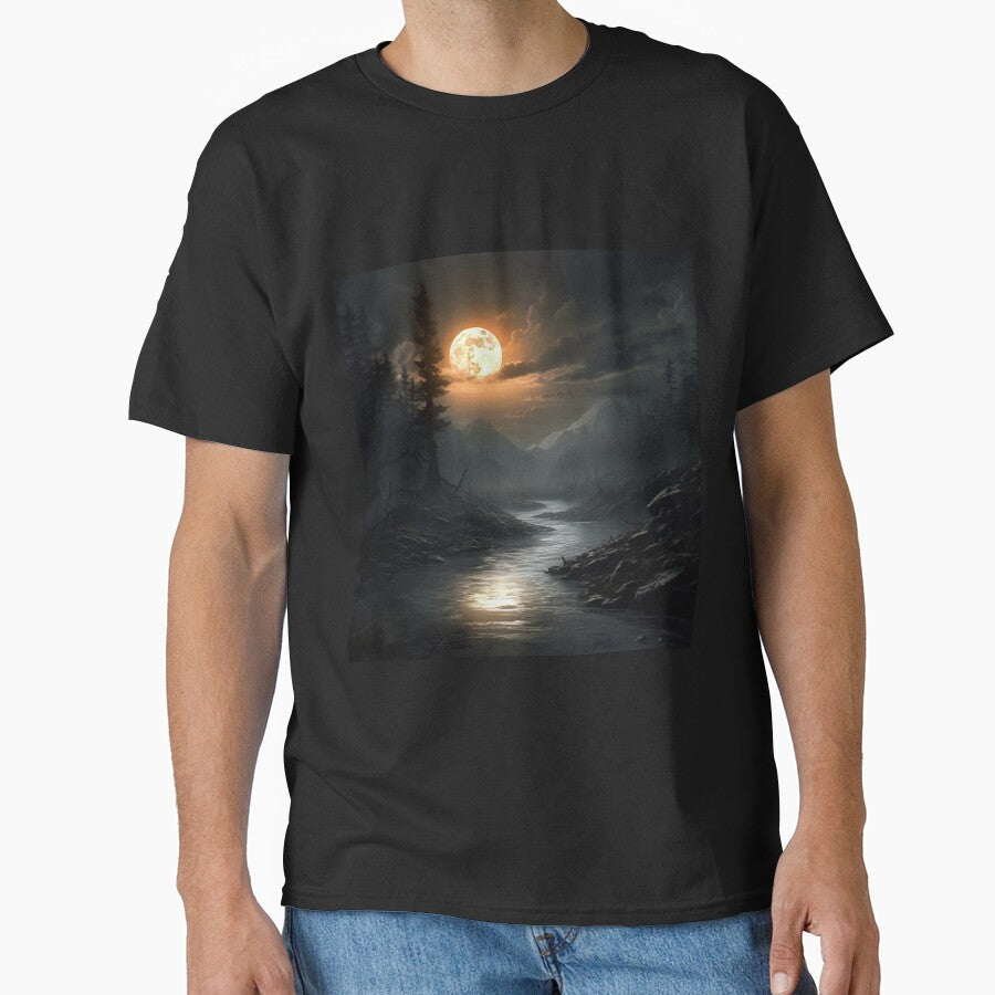 Dark Fantasy Landscape - Orange Moon by Fantasy Masterpiece