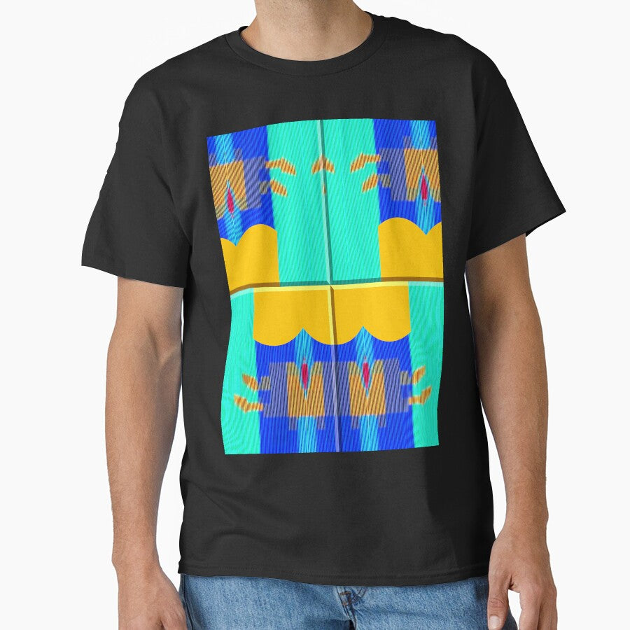 Vibrant music abstract minimalist guitar exotic summer blue - sunny gift for guitarists musicians and minimalist music and guitar lover by Ralek