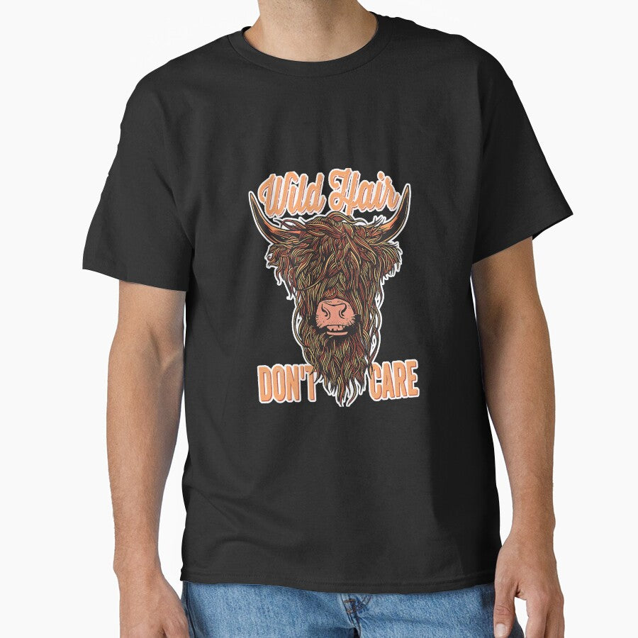 Highland Cow Lover Funny Wild Hair by SkyCloudBlue