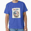 Go USA Soccer Ball Flag  | American Football Fan Graphic Tee by PryntedLabs