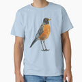 Herald - American Robin bird painting (no background) by Emily Bickell