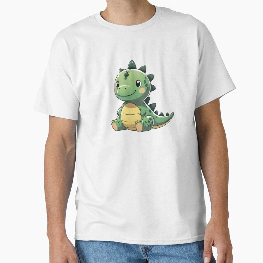 Cute Chibi Dinosaur Sitting Calmly by TAJSILVERLINE