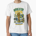 Brazil 2026 Football Trophy Vintage Poster by Arabic Ink Studio