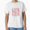 Glitch Grid Distortion Shirt – Cyberpunk Red Abstract Matrix Design by UnglaublichGut