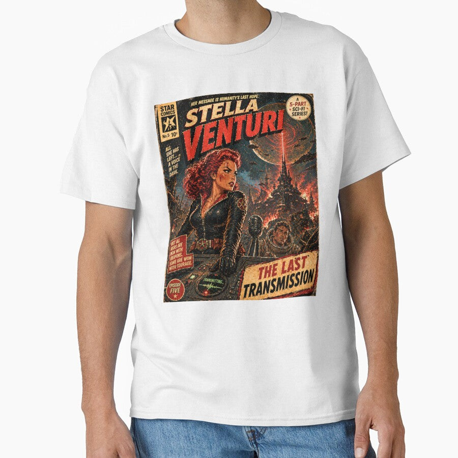 The Last Transmission – Retro Sci-Fi Poster | Stella Venturi Episode 5 | Vintage Sci-Fi Finale Art by THE VESSEL ARCHIVE