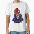 Scary Evil Punk Skull With Red Hair by UniQueensShop