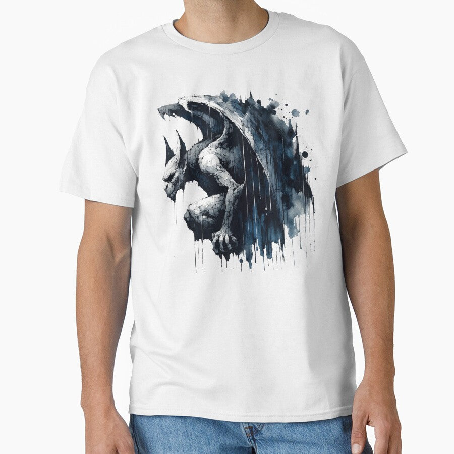 Gargoyle Guardian: Gothic Sculpted Protector in Ink by LuminShadowArt