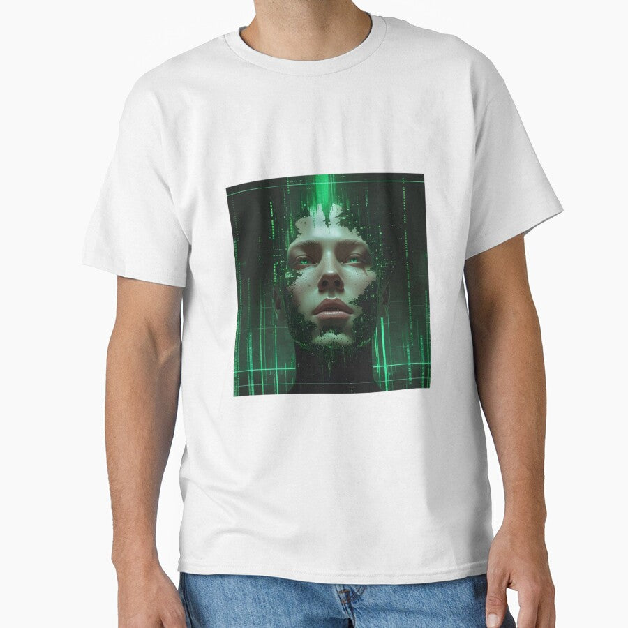 Digital Fade – Sci-Fi Pixel Dissolution Face Design by SUBBRAND