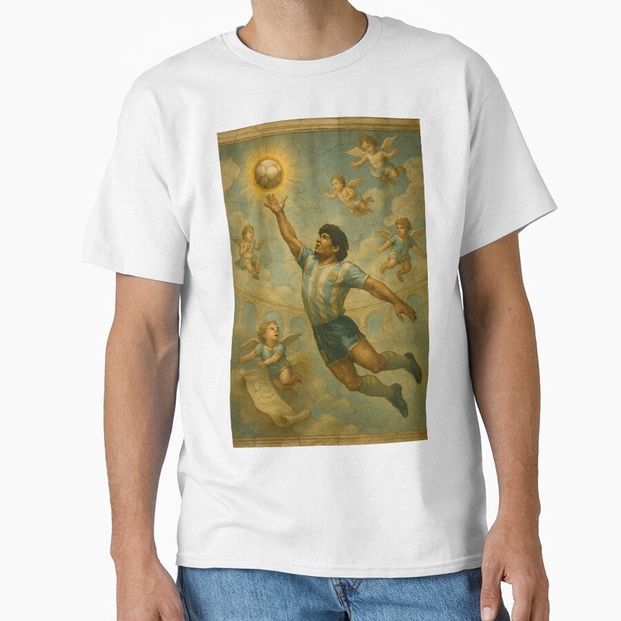 Maradona – Hand of God | Divine Fresco Football Poster by WhisperFrame