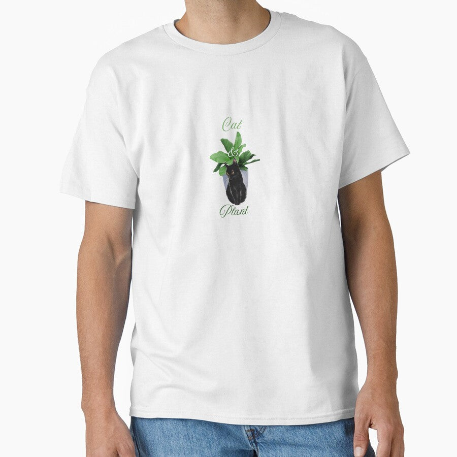 Cat and Plant by Gemini Dazzling Arts