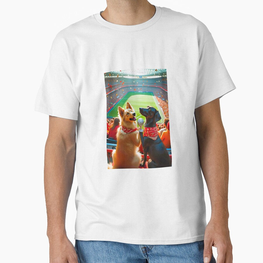 Two dogs in stadium by Creative Visualize