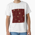 Dahlia hydrangea rose pattern cute watercolor deep red by Yana Mustafina | Boho Soulful Designs
