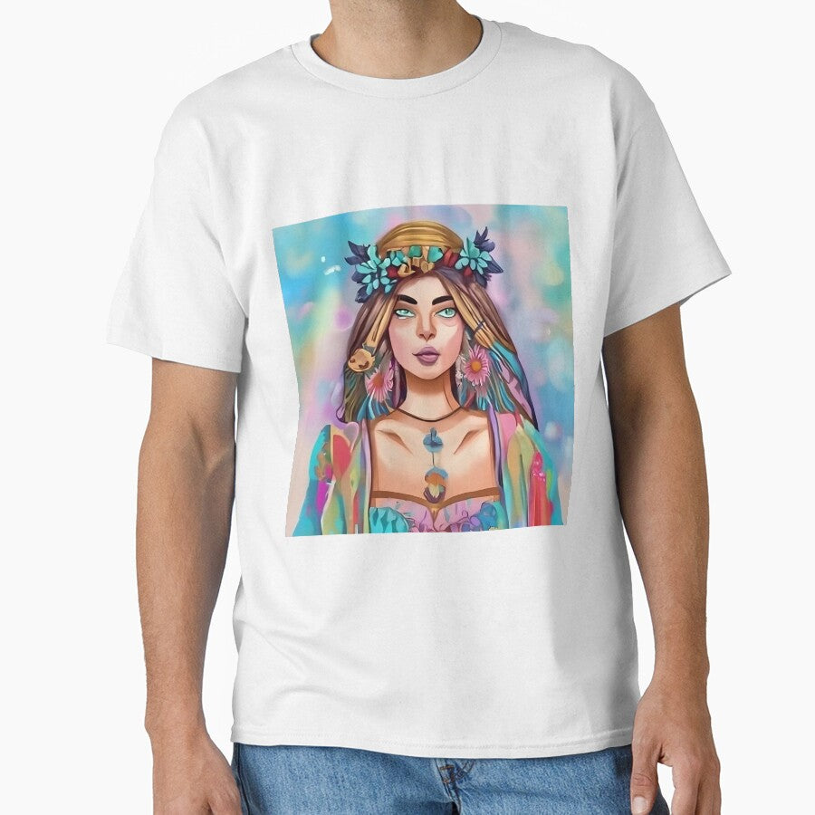 Boho Style Hippie Girl With Flowers by SkyAdr2