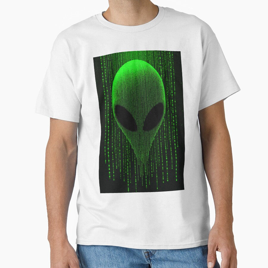 Binary Alien – Matrix Code Head by OrbitTrend