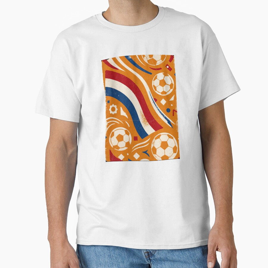 Netherlands Retro Pattern | Vintage Oranje All-Over Print Soccer Design by Nexus Space
