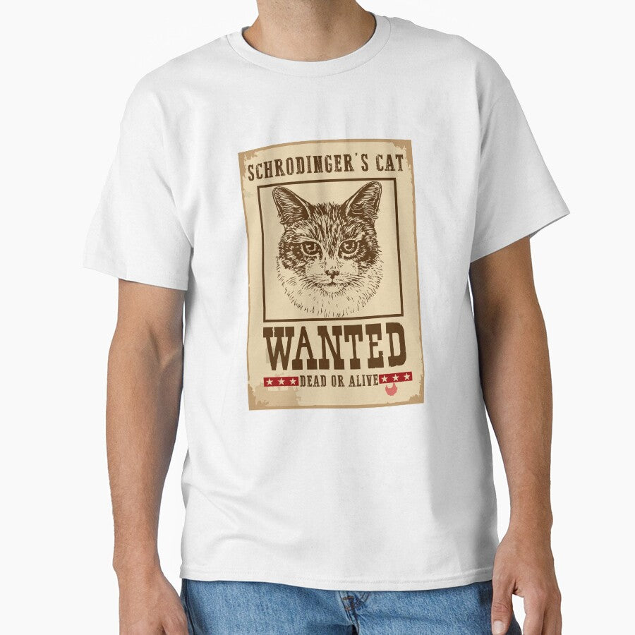 Schrodinger Cat Wanted Dead or Alive Quantum Physics Science by hadleydesigns