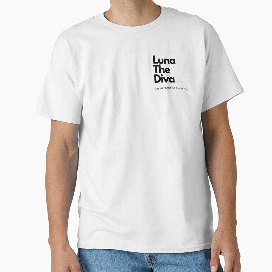 Luna Line Streetwear Graphic Tee – Dark Aesthetic Bold Statement Shirt – Urban Minimalist Fashion “Baddest of Them All” by PawMashStudio