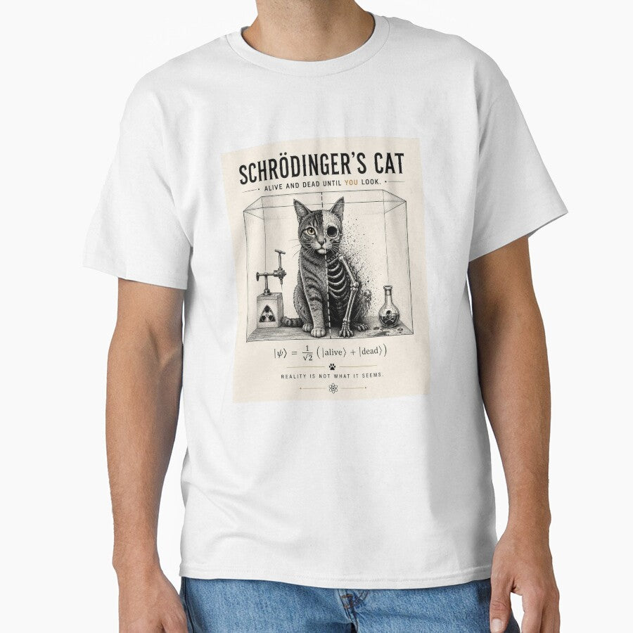 Schrödinger's Cat | Physics & Quantum Mechanics Design by cosmorastudio