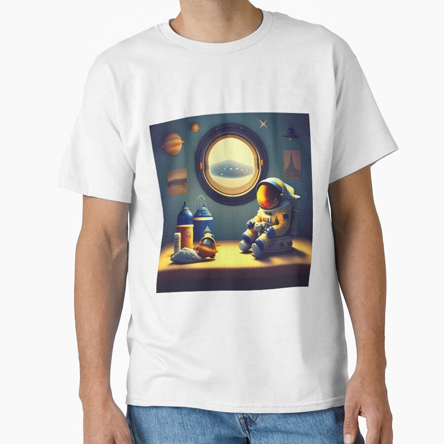 astronaut reflects on their past adventures and achievements by qatjamack0