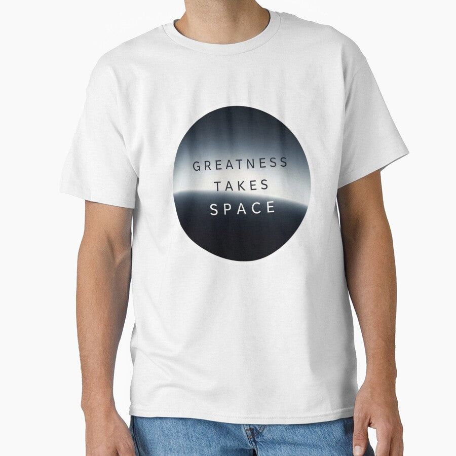 Greatness Takes Space – Minimalist Space Motivation Design | Clean Cosmic Typography by Altair_