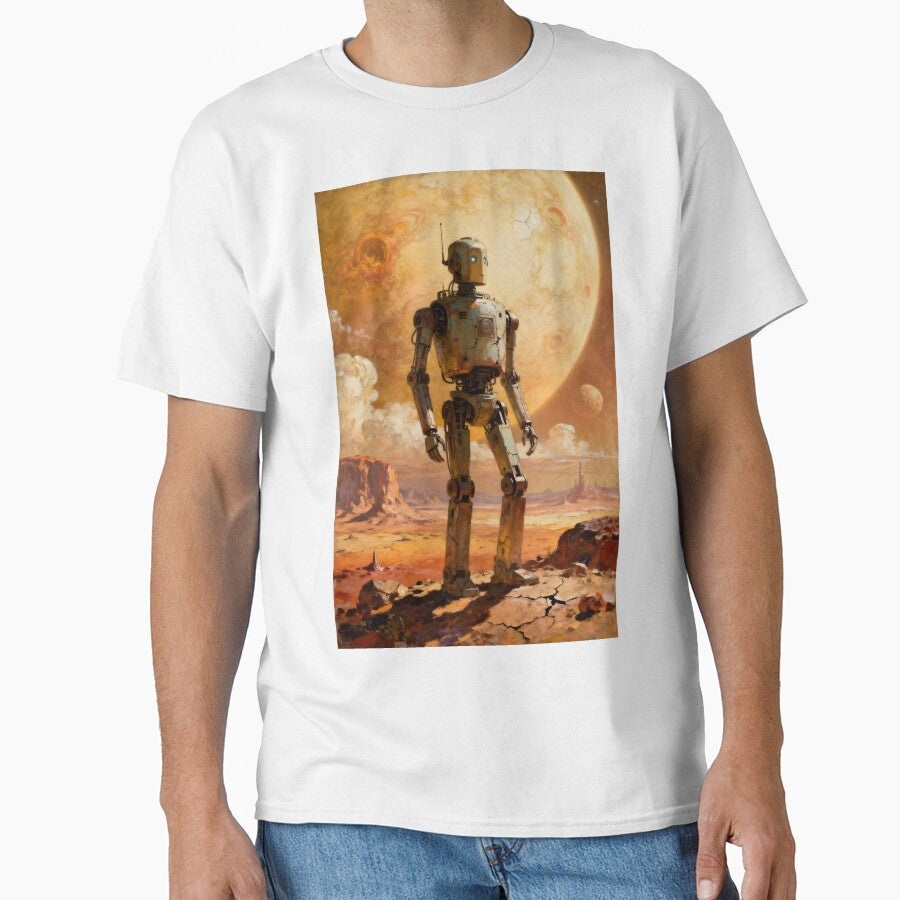 The Last Sentinel - Dystopian Sci-Fi Robot Poster Art by LostFutureFactory