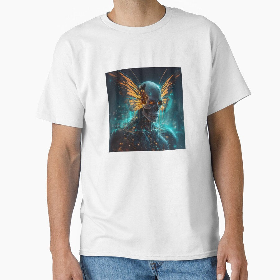 Valen's Metamorph - cyberpunk skull art: digital dark fantasy by QiMera