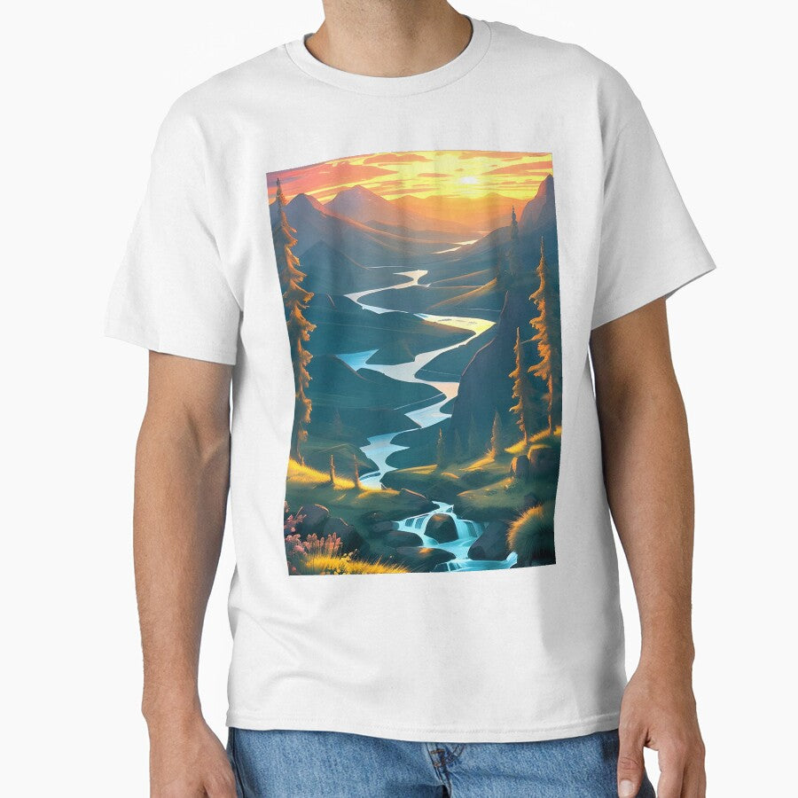 Minimalistic River Valley Poster by supeart
