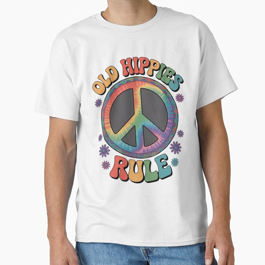 Old Hippies Rule Hippie Hippy Gift by HesterFoley