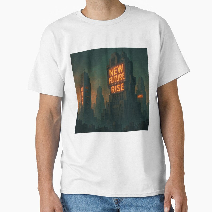 Neon Orders – Brutalist Skyline in a Dystopian Future by holaitssher