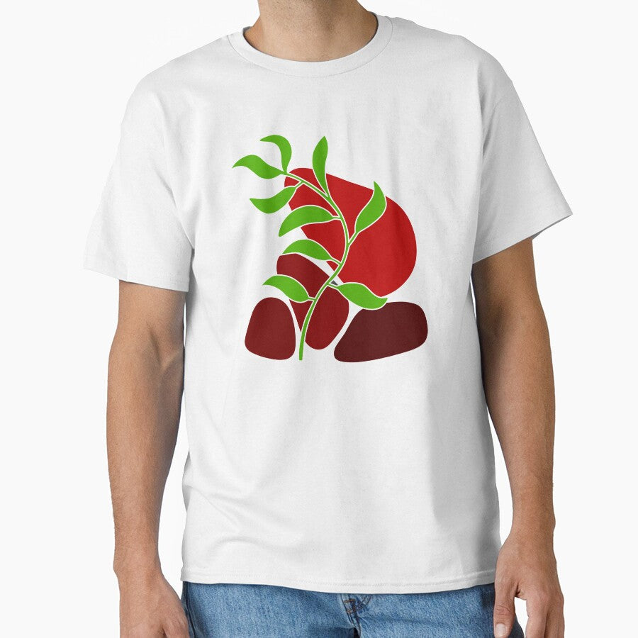Whimsical Nature Red Boho Minimalism by Sartoris Art