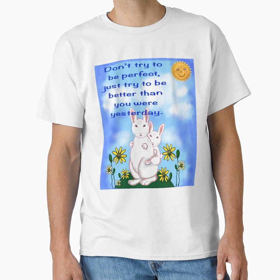 Inspirational motivational affirmation - don’t try to be perfect by Artonmytee