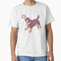 Soccer Football Rottweiler, playful textured illustration by Magnificent Lizard