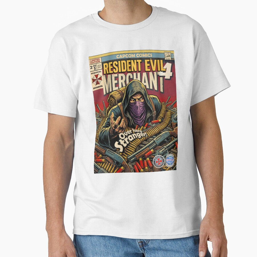 Resident Evil 4 Merchaant Comic Retro Gaming Art by Back2Collage