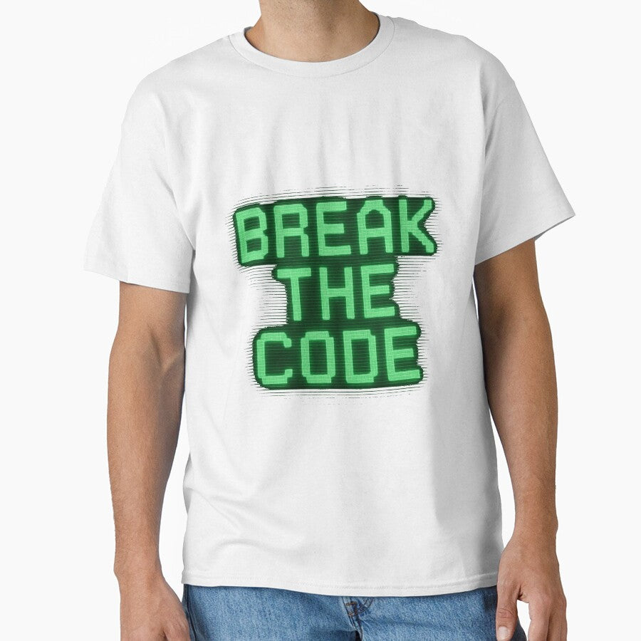 Break The Code - Retro Matrix Neon Hacker Typography by A-M-G-Shop