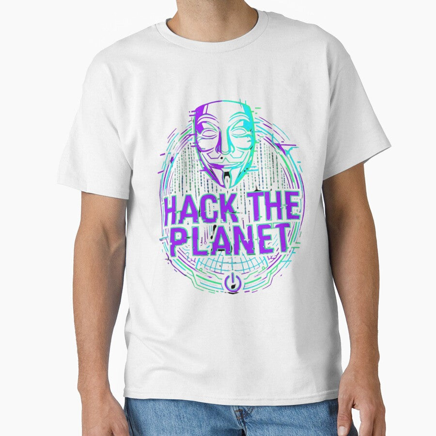 Hack the Planet  Hacker Anonymous Shirt by KurtByteStudio