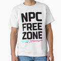 NPC Free Zone – Cyberpunk Glitch Design by Rebel Animal