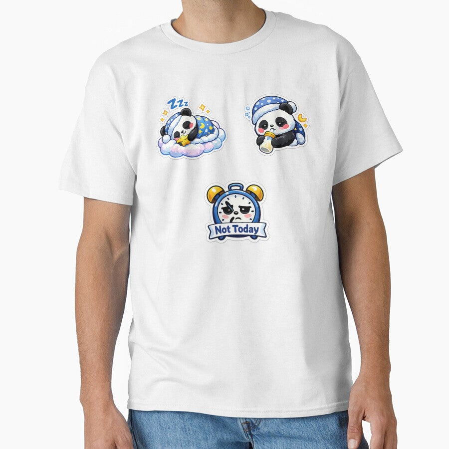 Cute Kawaii Panda Set, Cute Kawaii Sleeping Panda by graphic-genie