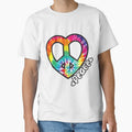 Peace Tie Dye Shirt Vintage Heart Hippie Retro Groovy Gift by AntonetteSimo