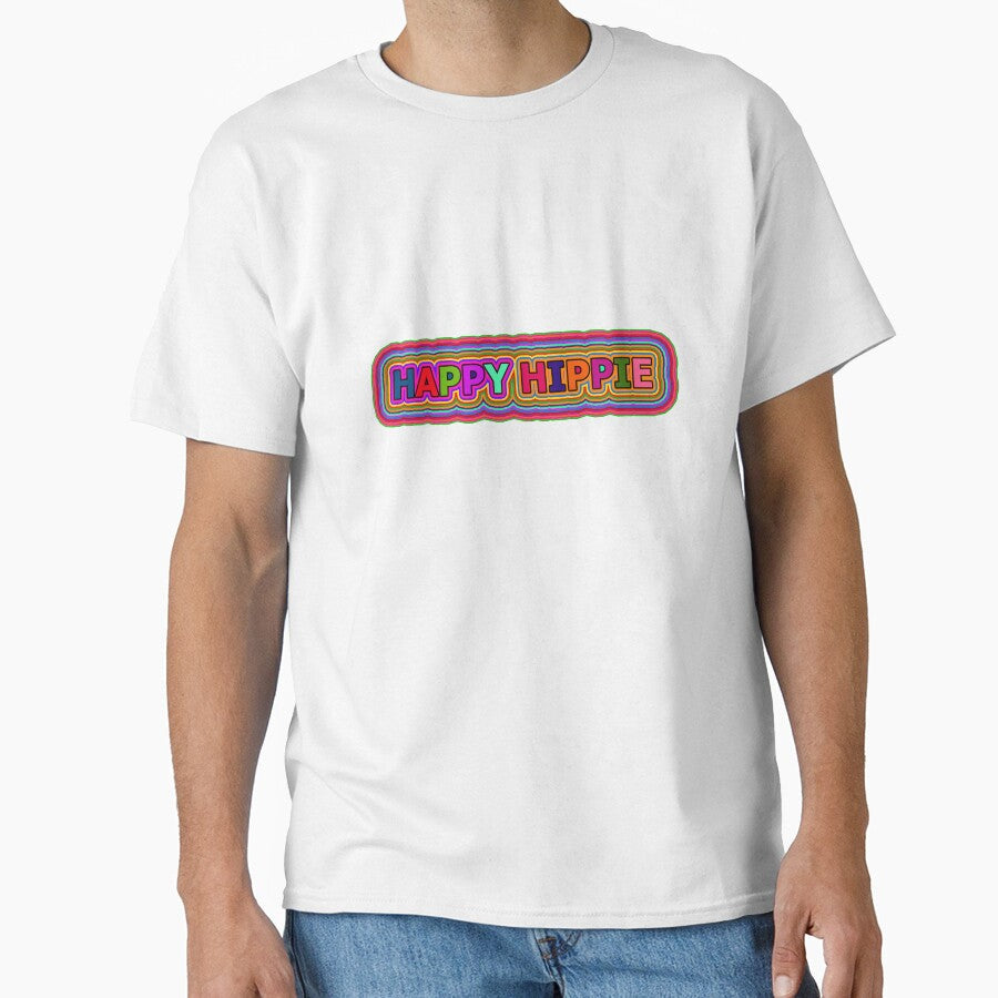 Colorful Happy Hippie Words Free Spirit Colorful Retro Lines 3 of 4 by Beachy
