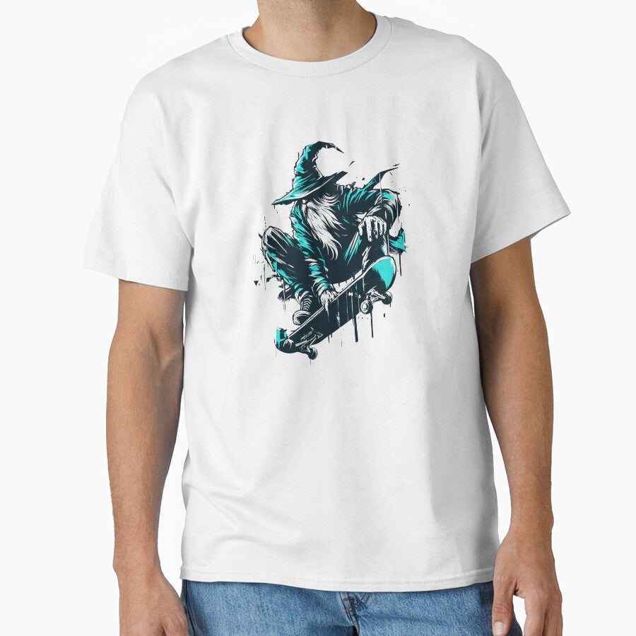Cool blue skate wizard by TomFrontierArt