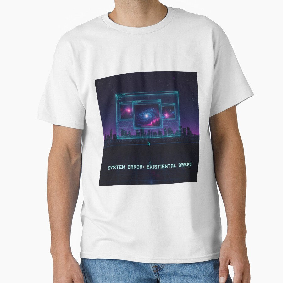 System Error: Existential Dread – Retro Tech Sci-Fi Art by MadeInNapTime