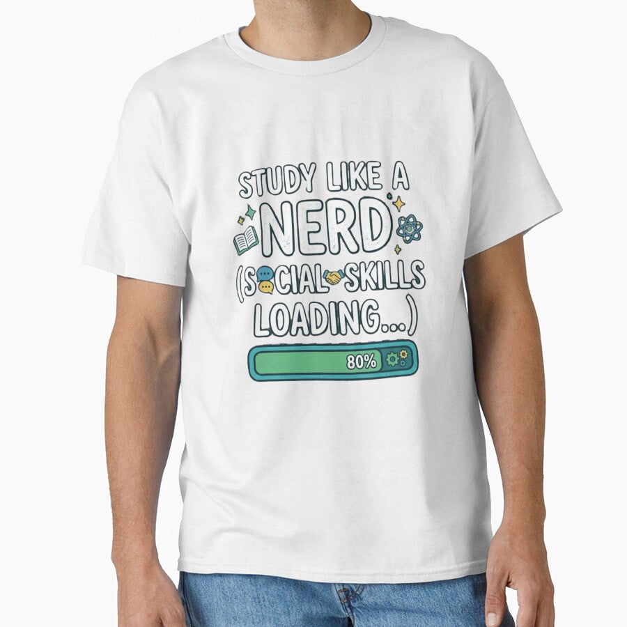 Study Like a Nerd Social Skills Loading 80 Percent by Amr Darwish Graphic designer