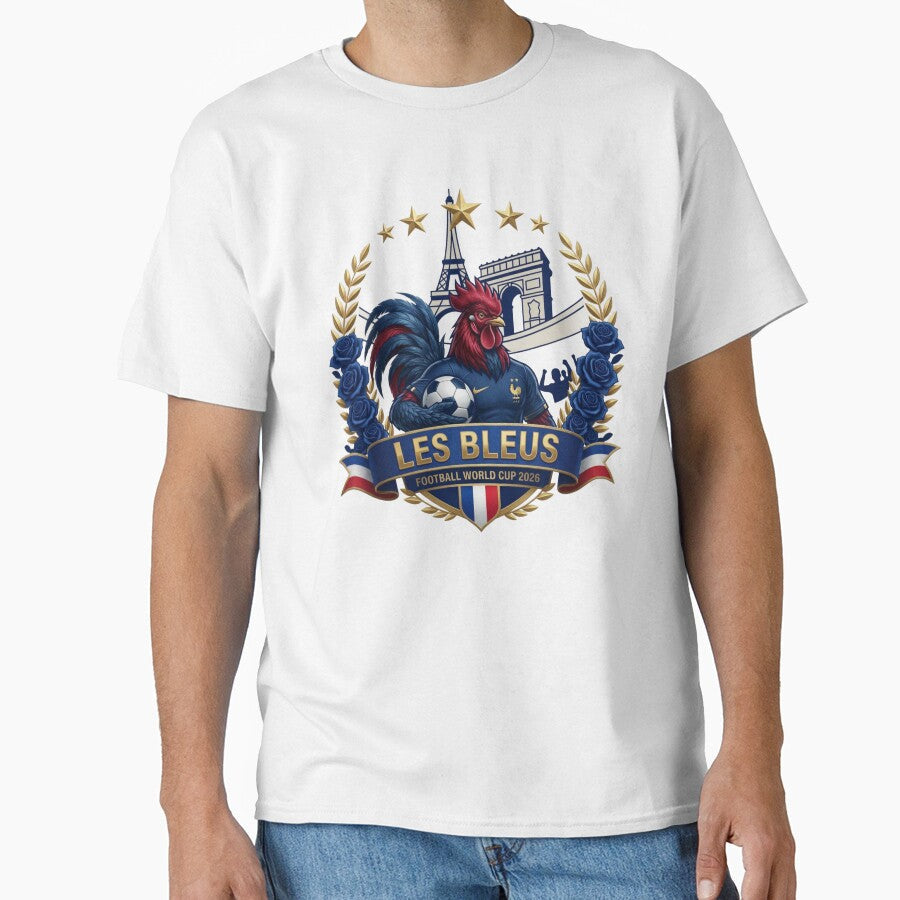 French Rooster Football Fan Crest by Retro Arabica
