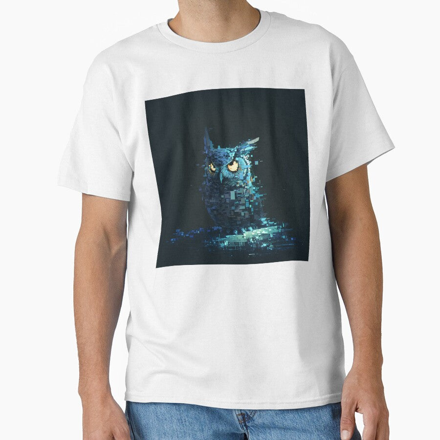 Glitch Owl in Digital Static by Christian Weiss